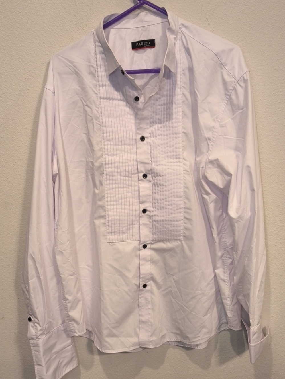 Tuxedo White Pleated Dress Shirt for Men XL 17/17 1/2